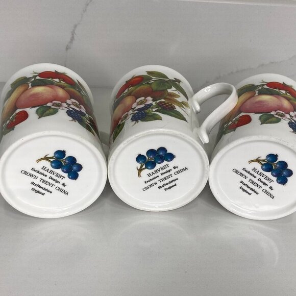 Crown Trent China Harvest Mugs Set of 3 - Picture 4 of 6